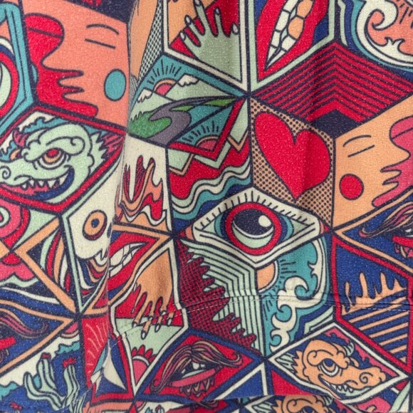 Aloha from Deer Streetwear Funky Colorful Artsy Dragon Sweatshirt Size M - Picture 4 of 12